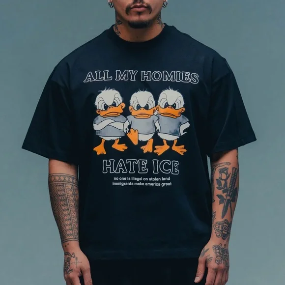 CHNGE All My Homies Hate ICE Boxy Tee - Picture 3 of 3